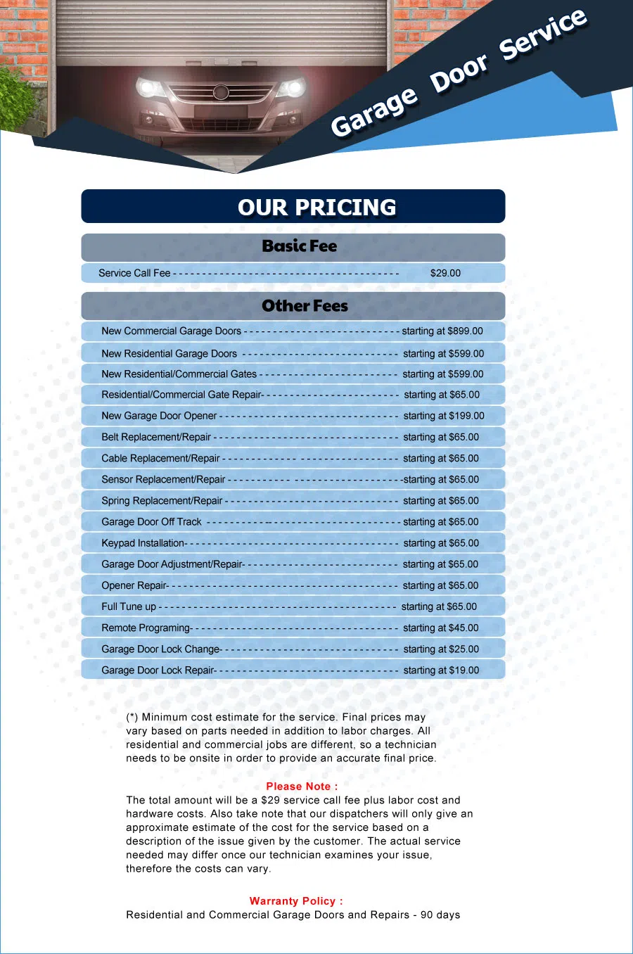 Eagle Garage Door Service Los Angeles, CA 323-886-0909